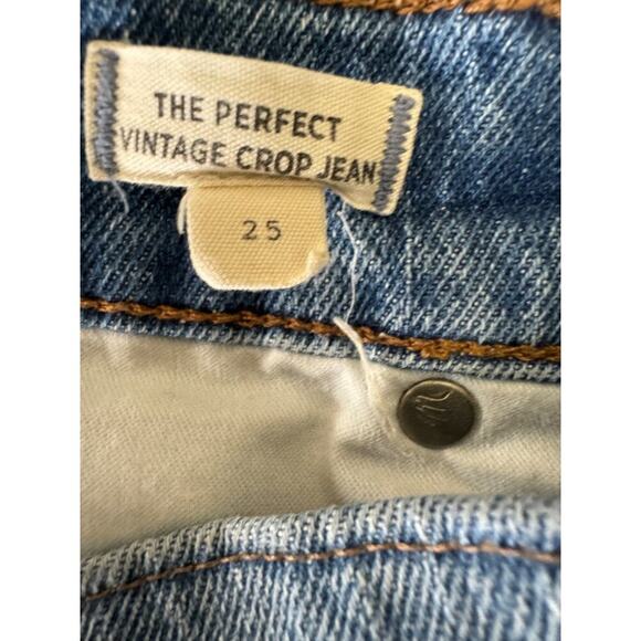 Madewell The Perfect Vintage Crop Jean Blue Stretch Casual size 25 - Picture 4 of 5